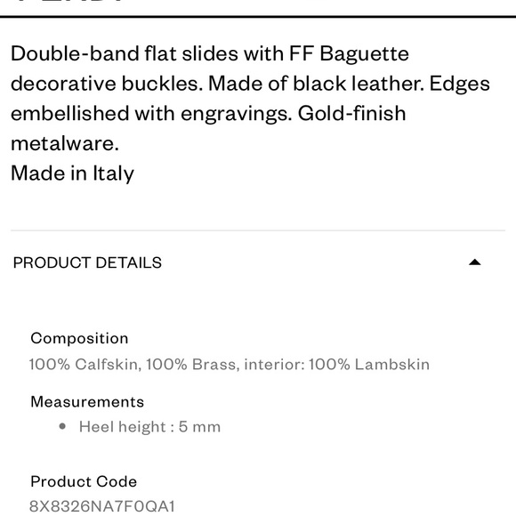 Brand new in box Fendi Feel sandals in black leather with gold hardware. - Picture 2 of 2